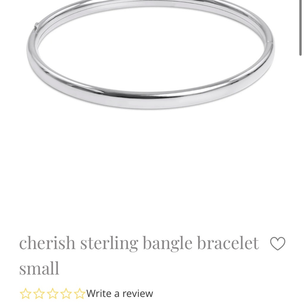 cherish sterling bangle bracelet small